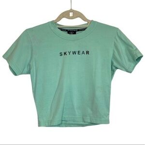 Skywear Mint Green Athletic Crop Top Size Small